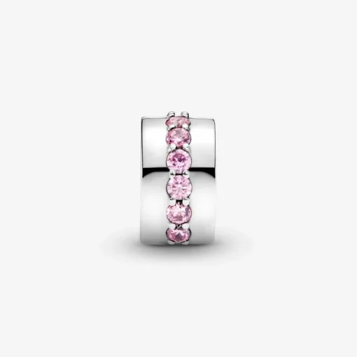Charm Clip Pandora Moments Rangée Scintillante Rose