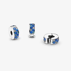 Charm Clip Pandora Moments Pavé Bleu