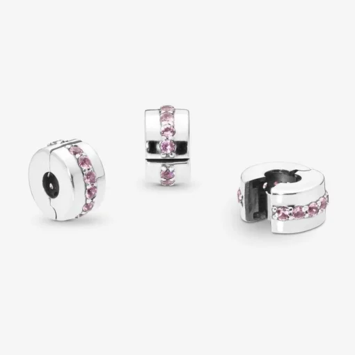 Charm Clip Pandora Moments Rangée Scintillante Rose
