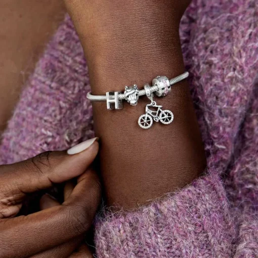 Charm Clip Pandora Moments Rangée Scintillante Rose