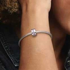 Charm Clip Pandora Moments Rangée Scintillante Rose
