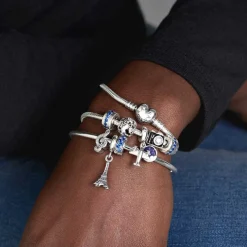 Charm Clip Pandora Moments Pavé Bleu