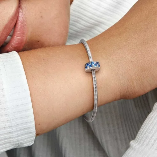 Charm Clip Pandora Moments Pavé Bleu