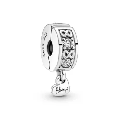 Charm Clip Pavé Pandora Moments - Ma Famille pour Toujours