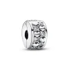 Charm Clip Pendant Cœurs de l'Infini Scintillants Argenté