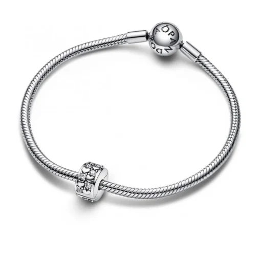 Charm Clip Pendant Cœurs de l'Infini Scintillants Argenté