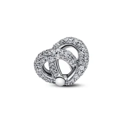 Charm Cœur Nœud de l'Infini Pavé
