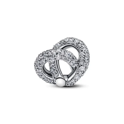 Charm Cœur Nœud de l'Infini Pavé