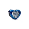 Charm Cœur Rotatif Bleu