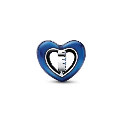 Charm Cœur Rotatif Bleu