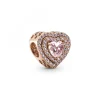 Charm Cœurs Nivelés Scintillant rose gold Pandora Timeless