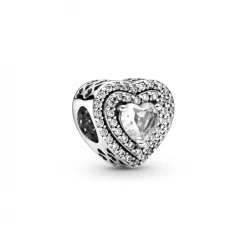 Charm Cœurs Nivelés Scintillant Pandora Timeless - Argent