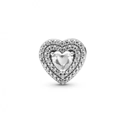 Charm Cœurs Nivelés Scintillant Pandora Timeless - Argent