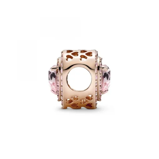 Charm Cœurs Nivelés Scintillant rose gold Pandora Timeless