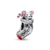 Charm Femme Chaussette de Noël et Souris Pandora Moments