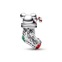 Charm Femme Chaussette de Noël et Souris Pandora Moments