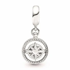 Charm Pandora Moments Boussole rotative avec inscription gravée