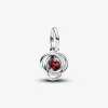 Charm Pendant Cercles de l’Éternité Rouge Ardent