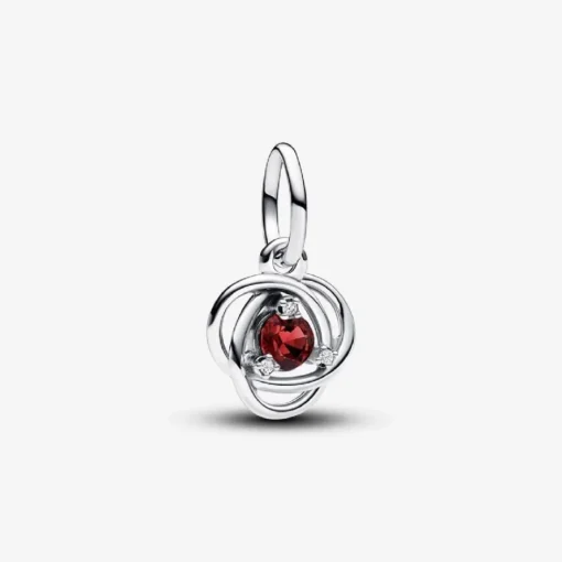 Charm Pendant Cercles de l’Éternité Rouge Ardent