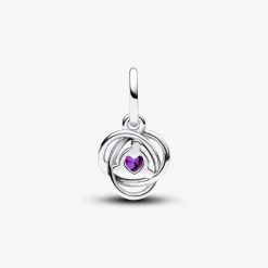 Charm Pendant Cercles de l’Éternité Violet