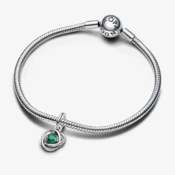 Charm Pendant Cercles de l’Éternité Vert