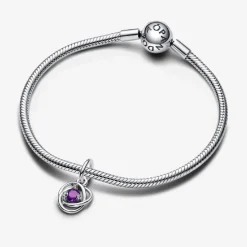 Charm Pendant Cercles de l’Éternité Violet