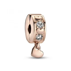 Charm Pendant Coeur Doré Rose