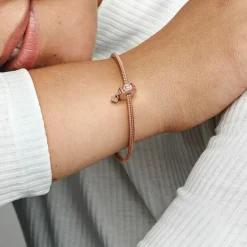 Charm Pendant Coeur Doré Rose