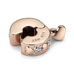 Charm Pendant Coeur Doré Rose