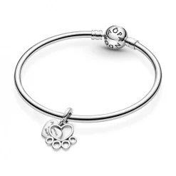 Charm Pendant Cœur et Empreinte de Pattes Pandora Passions
