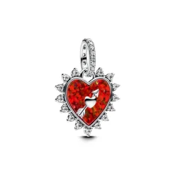 Charm Pendant Cœur Flèche Pivotante