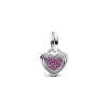 Charm Pendant Cœur Gravable Rose