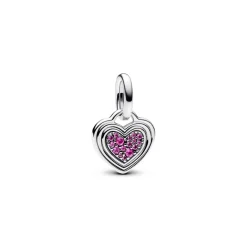 Charm Pendant Cœur Gravable Rose
