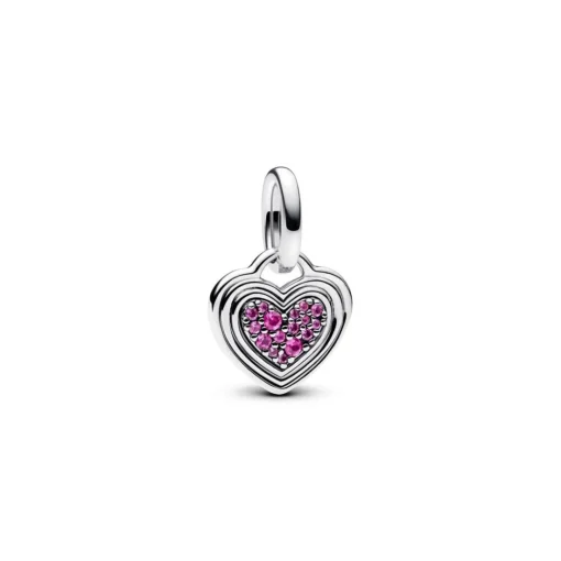 Charm Pendant Cœur Gravable Rose