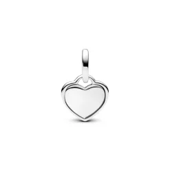 Charm Pendant Cœur Gravable Rose