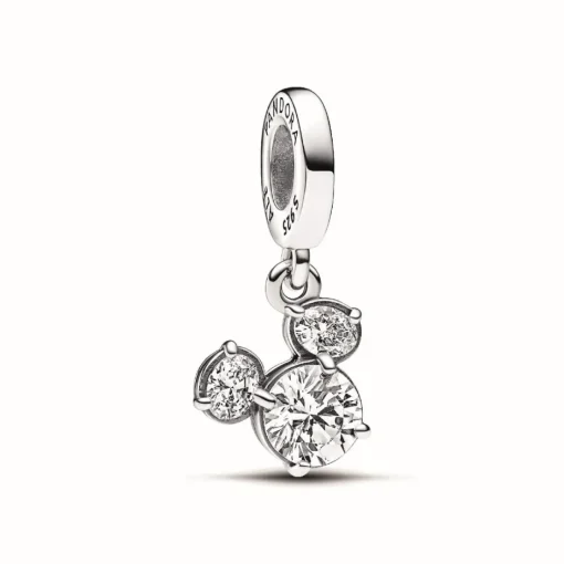 Charm Pendant Disney Tête de Mickey Scintillante