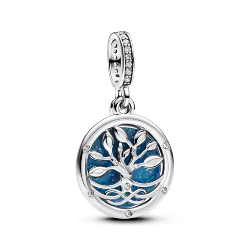 Charm Pendant Double Arbre de l’Infini Luminescent