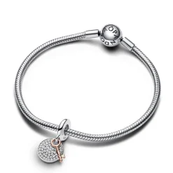 Charm Pendant Double Clef du Bonheur Bimatière