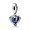 Charm Pendant Double Cœur et Étoiles Filantes Célestes - Pandora Moments