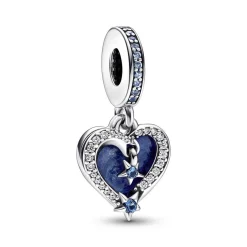 Charm Pendant Double Cœur et Étoiles Filantes Célestes - Pandora Moments