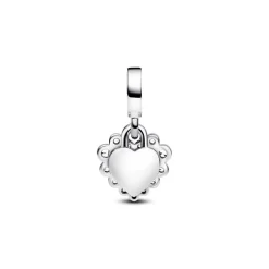 Charm Pendant Double Cœur Scintillant