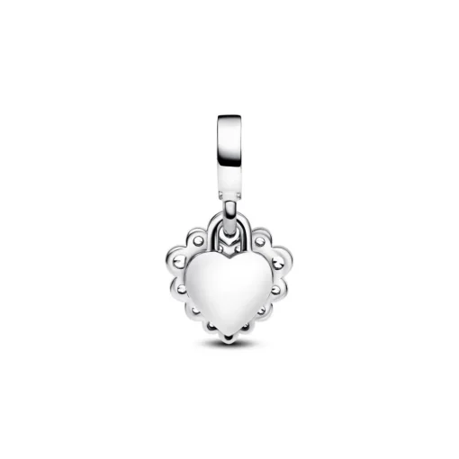 Charm Pendant Double Cœur Scintillant