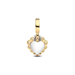 Charm Pendant Double Cœur Scintillant