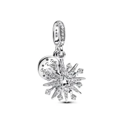 Charm Pendant Double Feu d’Artifice Scintillant