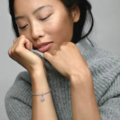 Charm Pendant Double Flocon de Neige Scintillant – Pandora Moments