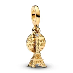 Charm Pendant Double Gravable Diamant de Synthèse Tour Eiffel