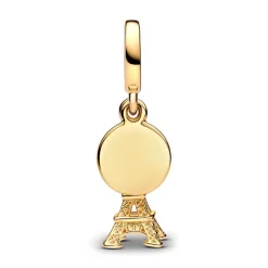 Charm Pendant Double Gravable Diamant de Synthèse Tour Eiffel