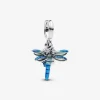 Charm Pendant Double Libellule Bleu