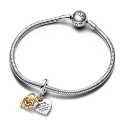 Charm Pendant Double Maman Gravable Diamant de Synthèse