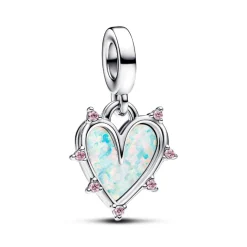 Charm Pendant Double Opalescent Amitié